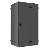 AWT Duschabtrennung LAS1200-B schwarz 120x90 rechts